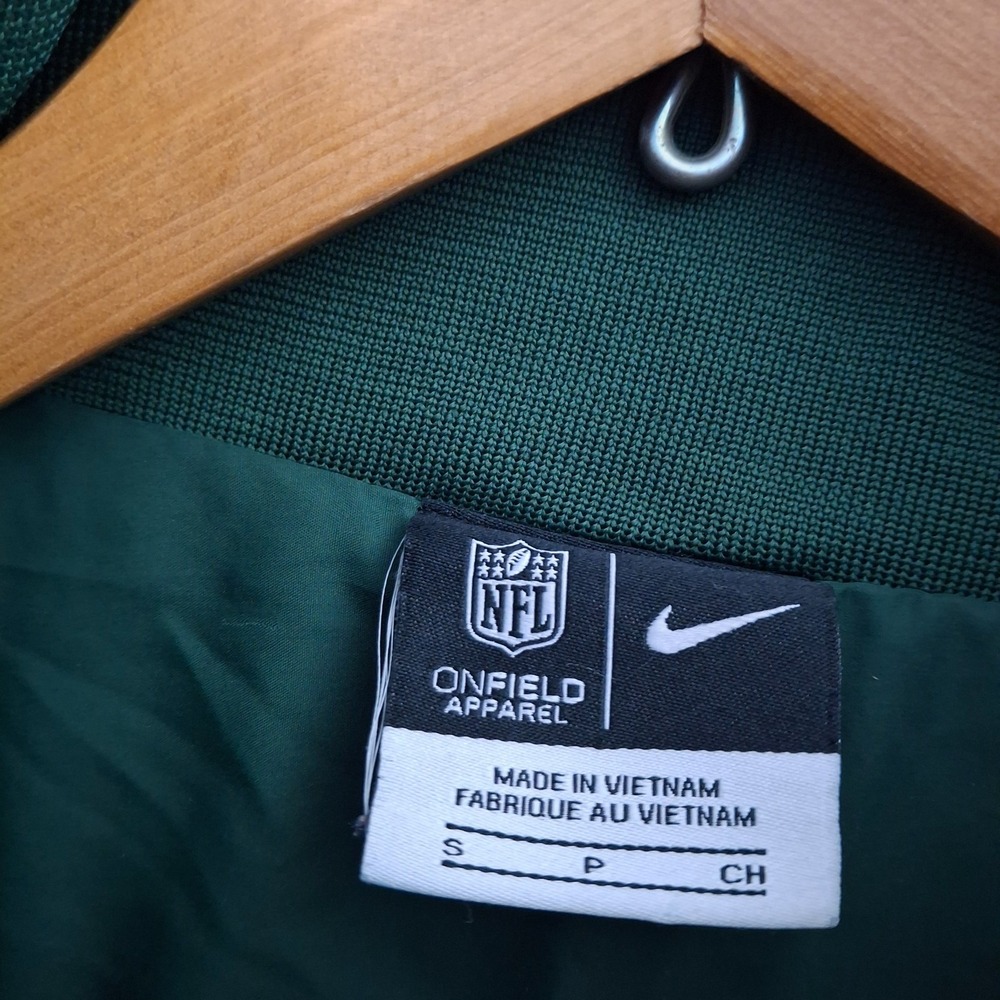 Green Bay Packers 1/4 Zip Windbreaker Men's Small* NFL Nike On Field Green Lined - Picture 4 of 10